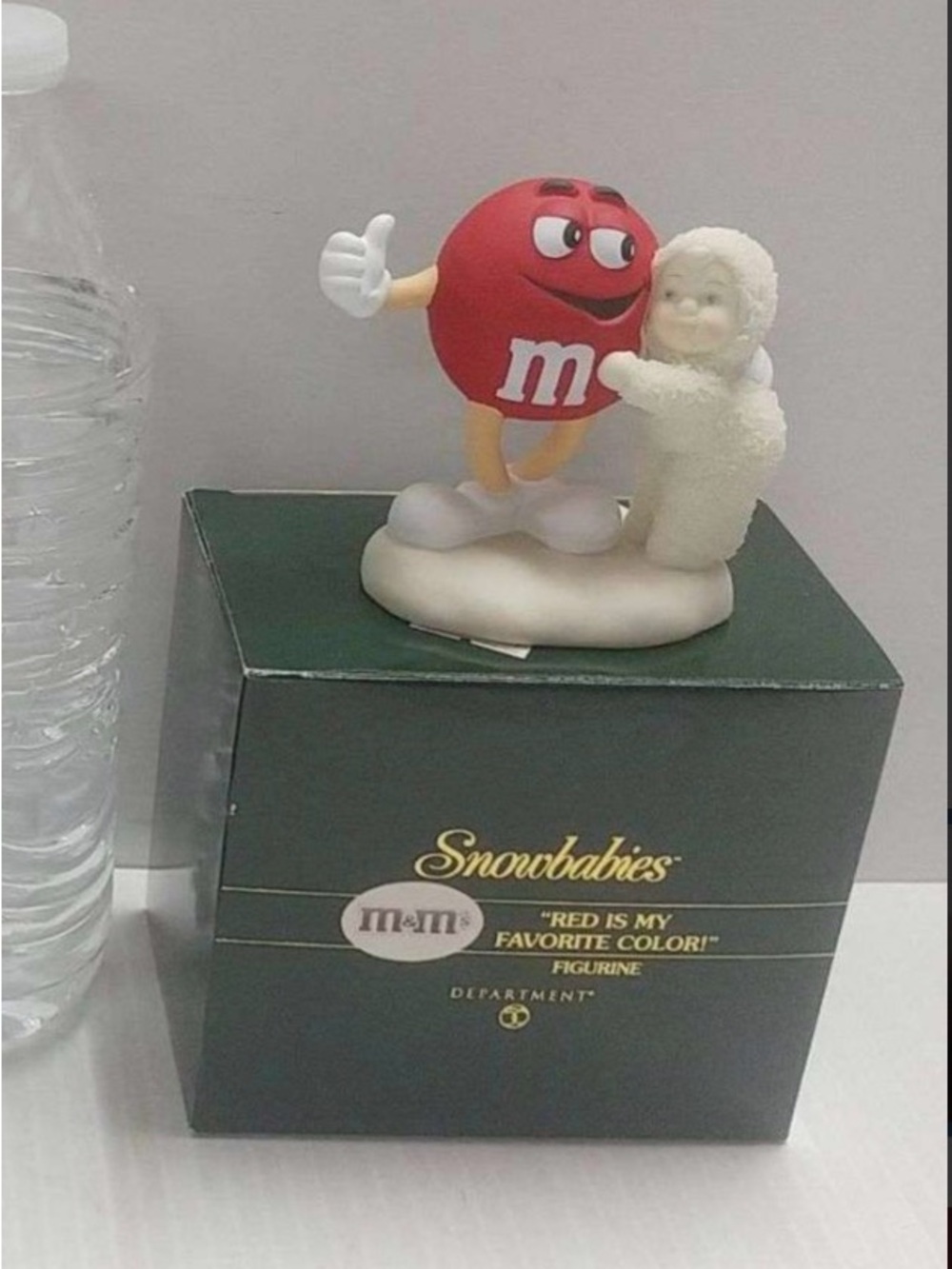 Snowbabies Dept 56 M&Ms Red Is My Favorite Color Figurine 2004 RARE Kyle Busch
